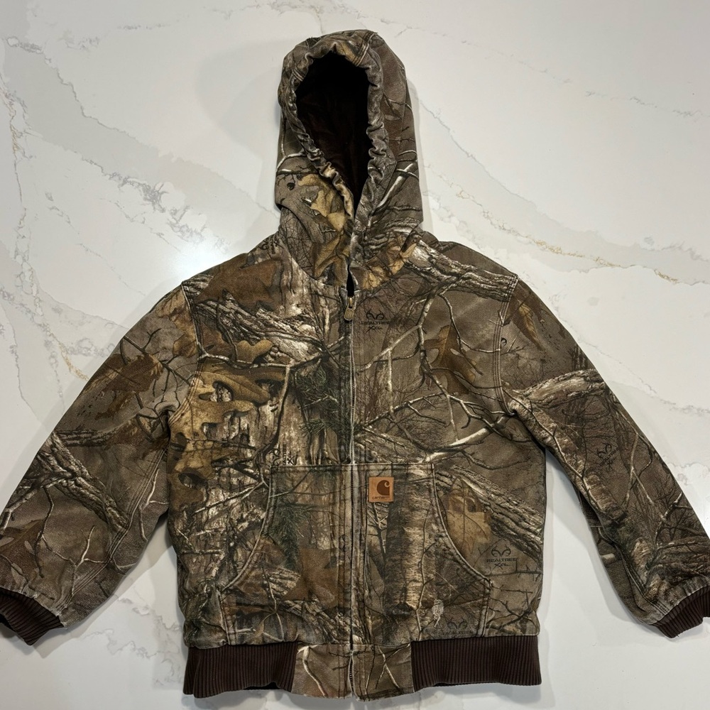 Carhart kids camo jacket size 8-10